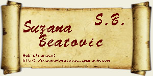 Suzana Beatović vizit kartica